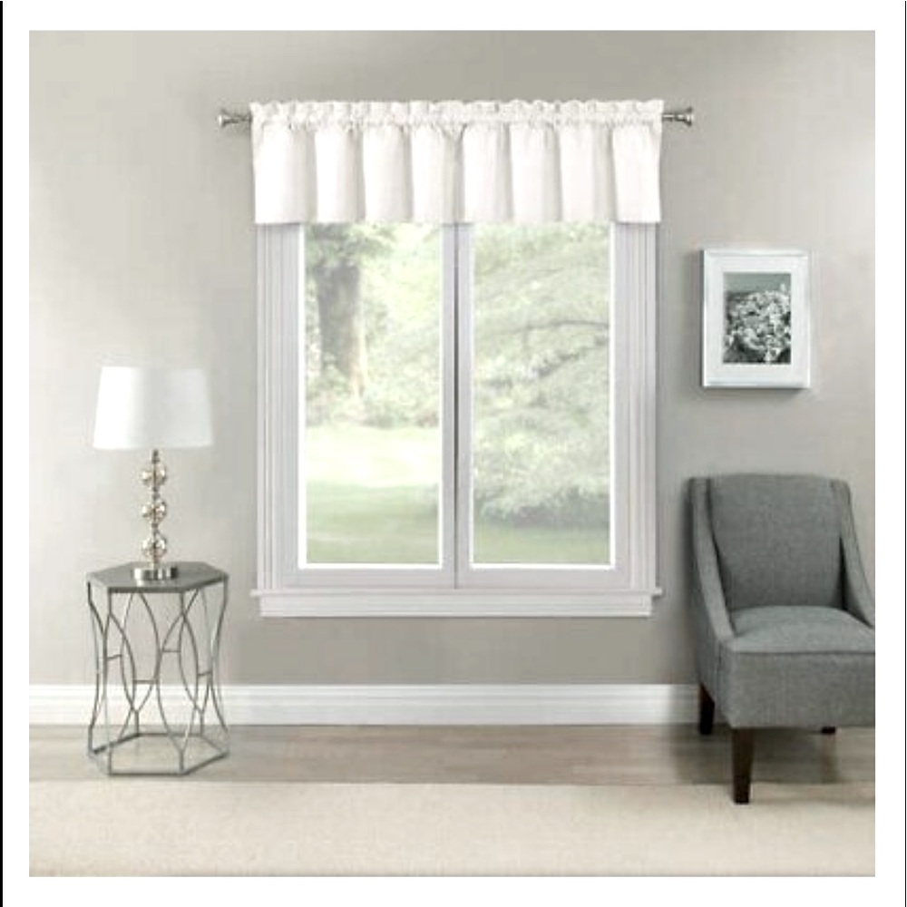 Clearance Sale! Eclipse White Curtain Valance